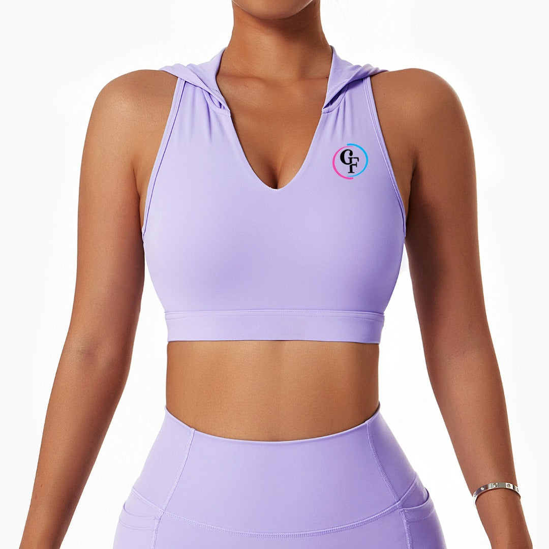 LEGGINGS & HOODED SPORTS BRA SET